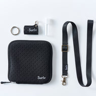 Suriv ＜ブラック＞まるごと洗えるマスクケース（消毒ボトル＆ホルダー付）